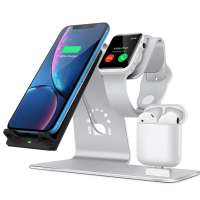 Universal Wireless Charger Stand Desktop Charging Stand 3 in 1 Charging Station For iPhone/iWatch/AirPods