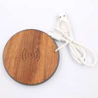 Qi Round Wood Wireless Charger New Design Safe Wireless Charger