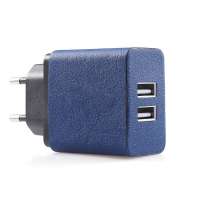 New Design Denim cloth 2.4AMP Dual Port Fast Charging usb travel adapter Wall Travel Charger Plug for EU