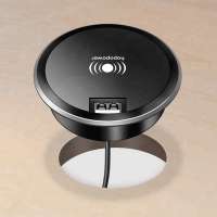 Universal Qi Wireless Charging Desk Embedded Table Wireless Charger For Bar Coffee Shop Hotel